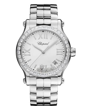 Review Chopard Happy Sport Watch Cheap Price 36 MM QUARTZ STAINLESS STEEL DIAMONDS278582-3004 - Click Image to Close