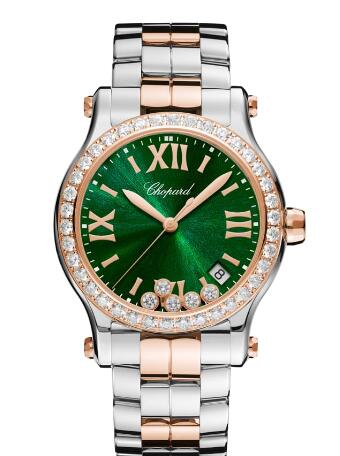 Review Chopard Happy Sport Watch Cheap Price 36 MM QUARTZ ROSE GOLD STAINLESS STEEL DIAMONDS 278582-6008 - Click Image to Close