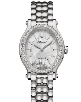 Review Chopard Happy Sport Oval Watch Cheap Price 31 X 29 MM AUTOMATIC STAINLESS STEEL DIAMONDS 278602-3004