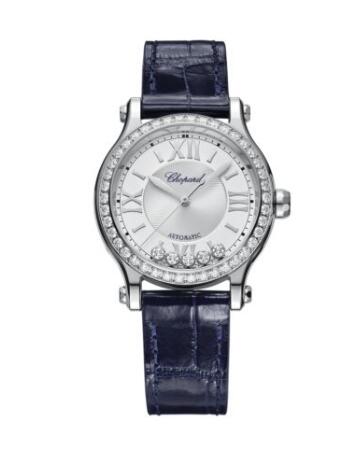 Review Chopard Happy Sport Watch Replica 33 MM AUTOMATIC STAINLESS STEEL DIAMONDS 278608-3003 - Click Image to Close