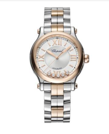 Review Chopard Happy Sport Watch Replica 33 MM AUTOMATIC ROSE GOLD STAINLESS STEEL DIAMONDS 278608-6002 - Click Image to Close