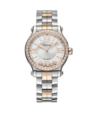 Review Chopard Happy Sport Watch Replica 33 MM AUTOMATIC ROSE GOLD STAINLESS STEEL DIAMONDS 278608-6004