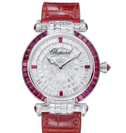 Review Chopard Imperiale Joaillerie Watches for sale Review Replica 40 MM AUTOMATIC WHITE GOLD DIAMONDS RUBIES 384240-1003