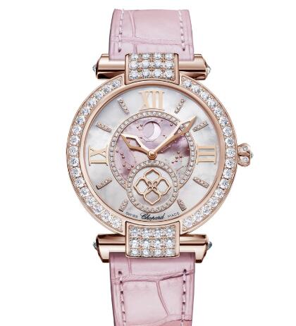 Review Chopard Imperiale Moonphase Watches for sale Review Replica 36 MM AUTOMATIC ROSE GOLD DIAMONDS 384246-5001 - Click Image to Close