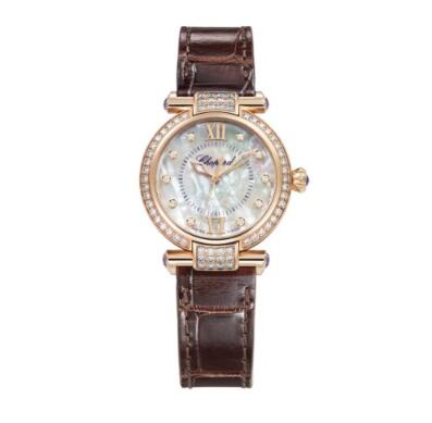 Review Chopard Imperiale Watches for sale Review Replica 29 MM AUTOMATIC ROSE GOLD DIAMONDS 384319-5010 - Click Image to Close