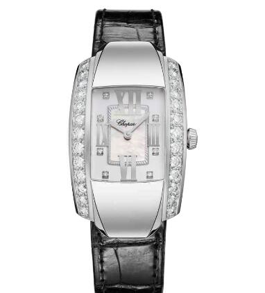 Review Chopard La Strada Replica Watch LA STRADA RECTANGULAR QUARTZ WHITE GOLD DIAMONDS 419402-1004