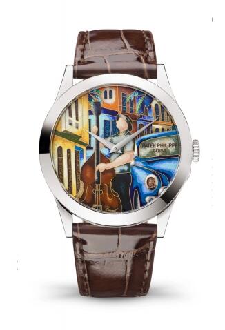 Review Patek Philippe Calatrava Cuban Double Bassists Replica Watch 5089G-113