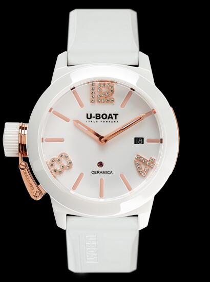 Review U Boat Ladies Watch Replica CLASSICO 42 CERAMIC WT ROSE GOLD 7125