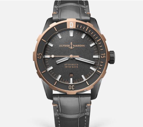 Review Ulysse Nardin Diver 42mm Replica Watch 8163-175/GREY-5N