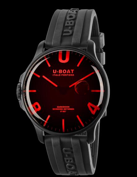 Review U-Boat Darkmoon Watch Replica 44 RED IPB 8466
