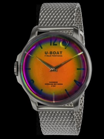 Review U Boat Rainbow Watch Replica RAINBOW 44 ORANGE SS 8469/MT - Click Image to Close