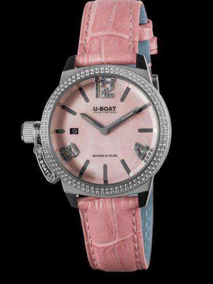 Review U Boat Ladies Watch Replica CLASSICO 38 PINK MOP PRECIOUS 8483