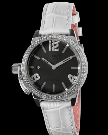 Review U Boat Ladies Watch Replica CLASSICO 38 BLACK MOP PRECIOUS 8485