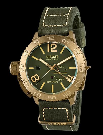 Review U Boat Replica Watch DOPPIOTEMPO 46 BRONZO GR 9088
