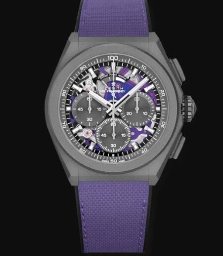 Review Zenith DEFY EL PRIMERO 21 ULTRAVIOLET Replica Watch 97.9001.9004/80.R922 - Click Image to Close