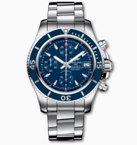 Review Breitling Superocean Chronograph 42 Stainless Steel Blue A13311D11C1A1 Replica Watch - Click Image to Close