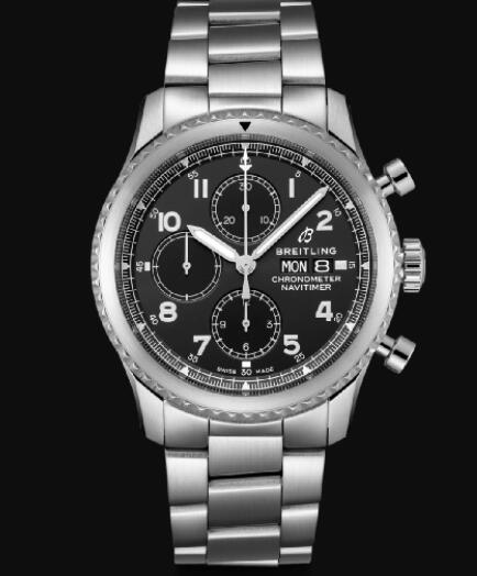 Review Breitling Navitimer 8 Chronograph 43 Stainless Steel - Black Replica Watch A13314101B1A1