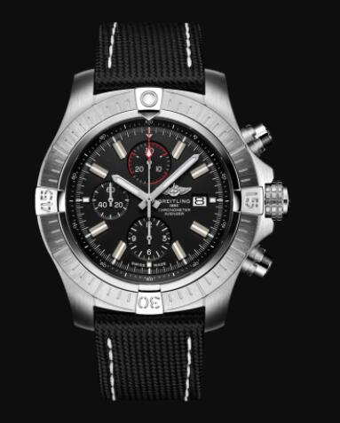 Review Replica Breitling Super Avenger Chronograph 48 Stainless Steel - Black Watch A13375101B1X1