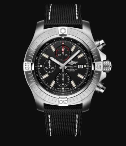Review Replica Breitling Super Avenger Chronograph 48 Stainless Steel - Black Watch A13375101B1X2