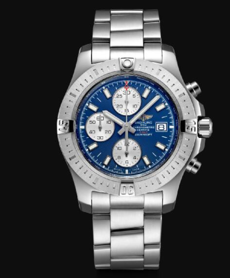 Review Breitling Colt 44 Chronograph Automatic Stainless Steel - Blue Men Replica Watch A13388111C1A1