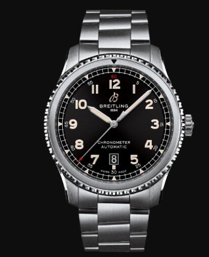 Review Breitling Aviator 8 Automatic 41 Stainless Steel - Black Replica Watch A17315101B1A1 - Click Image to Close