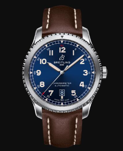 Review Breitling Aviator 8 Automatic 41 Stainless Steel - Blue Replica Watch A17315101C1X3