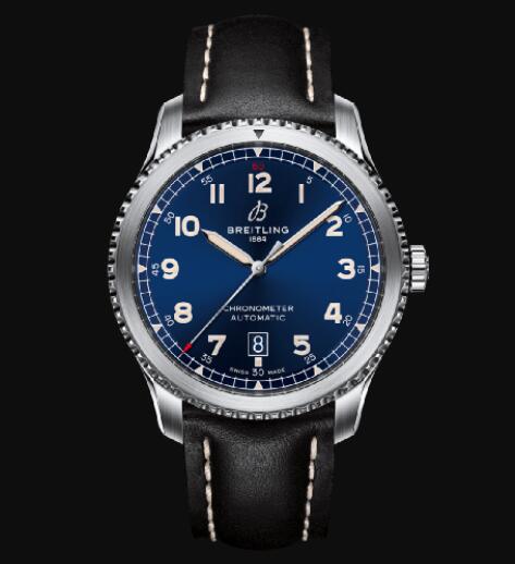 Review Breitling Aviator 8 Automatic 41 Stainless Steel - Blue Replica Watch A17315101C1X4