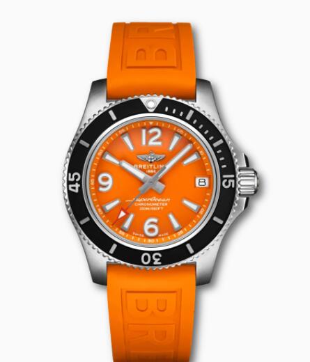 Review Breitling Superocean Automatic 36 Stainless Steel Orange A17316D71O1S1 Replica Watch - Click Image to Close