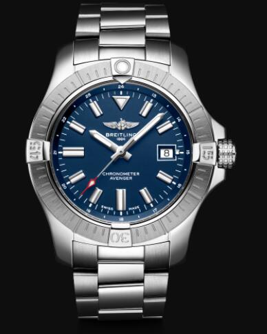 Review Replica Breitling Avenger Automatic 43 Stainless Steel - Blue Bold Watch A17318101C1A1 - Click Image to Close