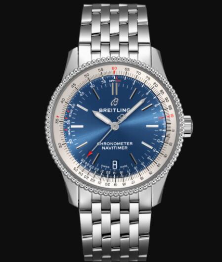 Review Breitling Navitimer Automatic 38 Stainless Steel - Blue Replica Watch A17325211C1A1