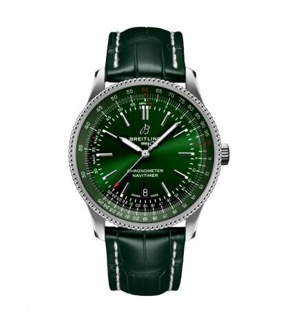 Review Breitling Navitimer Automatic 41 Automatic Stainless Steel Green Alligator Pin Replica Watch A17326361L1P1