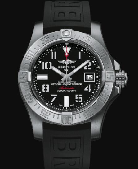 Review Breitling Avenger II Seawolf Stainless Steel - Black Replica Watch A17331101B1S1