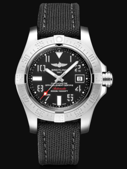 Review Breitling Avenger II Seawolf Stainless Steel - Black Replica Watch A17331101B1W1