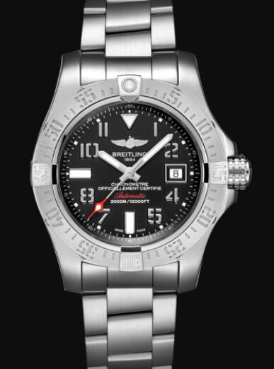 Review Breitling Avenger II Seawolf Stainless Steel - Black Replica Watch A17331101B2A1