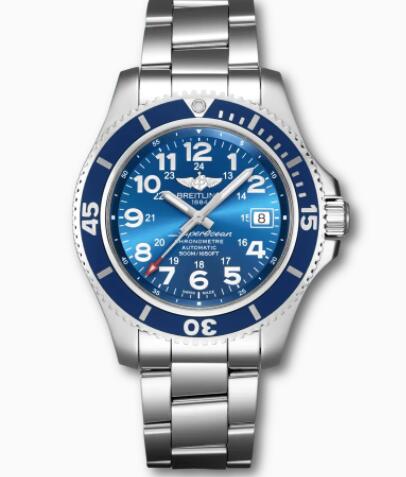 Review Breitling Superocean II 42 Stainless Steel Blue A17365D11C1A1 Replica Watch - Click Image to Close