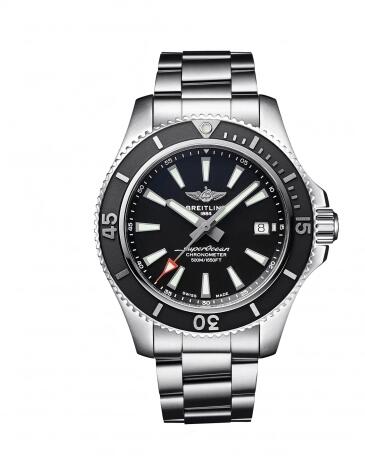 Review Replica Breitling Superocean 42 Stainless Steel Black Japan Watch A17366D71B2A1