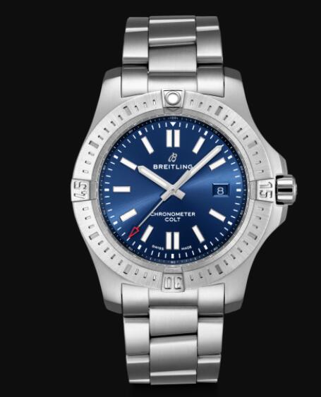Review Breitling Colt 44 Automatic Stainless Steel - Blue Men Replica Watch A17388101C1A1
