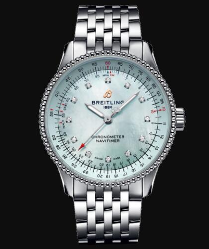 Review Breitling Navitimer Automatic 35 Limited Edition Stainless Steel - Mother-Of-Pearl Replica Watch A173952A1C1A1