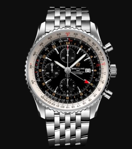 Review Breitling Navitimer 1 Chronograph GMT 46 Automatic Black Dial Stainless Steel Men Replica Watch A24322121B2A1