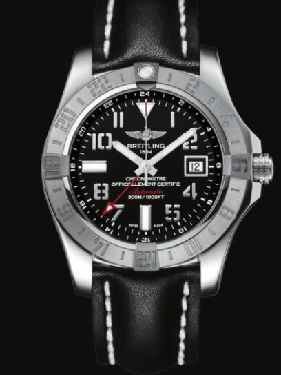 Review Replica Breitling Avenger II GMT Stainless Steel - Black Watch A3239011/BC34/435X/A20BA.1