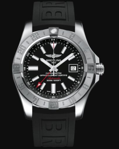 Review Replica Breitling Avenger II GMT Stainless Steel - Black Watch A32390111B1S1