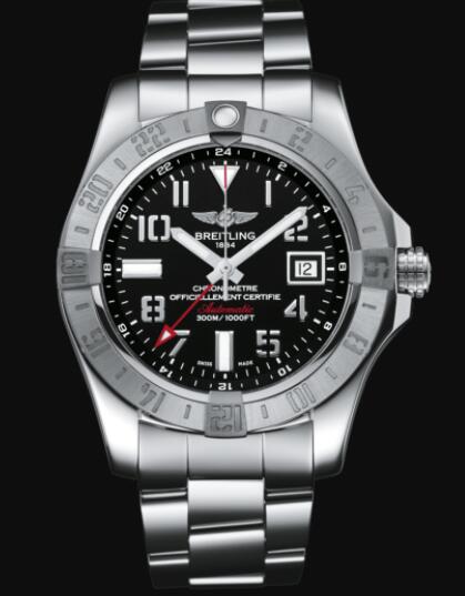 Review Replica Breitling Avenger II GMT Stainless Steel - Black Watch A32390111B2A1 - Click Image to Close