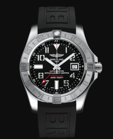 Review Replica Breitling Avenger II GMT Stainless Steel - Black Watch A32390111B2S2