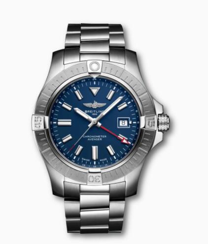 Review Replica Breitling Avenger Automatic GMT 45 Stainless Steel Blue A32395101C1A1 Watch