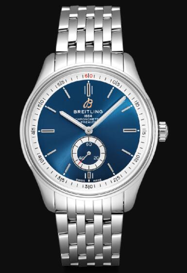 Review Breitling Premier Automatic 40 Stainless Steel - Blue Replica Watch A37340351C1A1