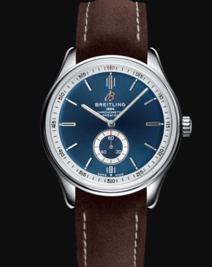 Review Replica Breitling Premier Automatic 40 Stainless Steel - Blue Watch A37340351C1X2 - Click Image to Close