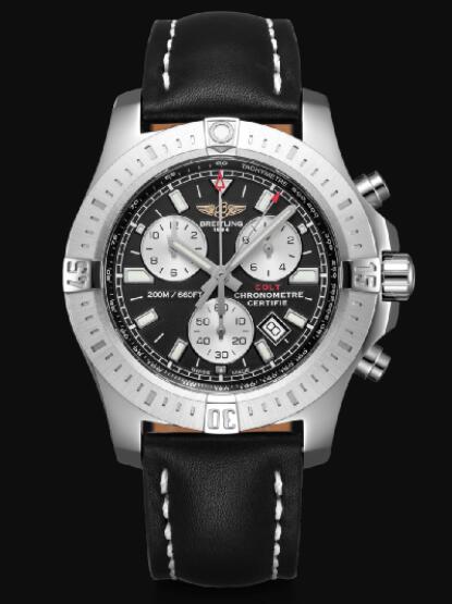 Review Breitling Colt 44 Chronograph Stainless Steel - Black Men Replica Watch A73388111B1X1