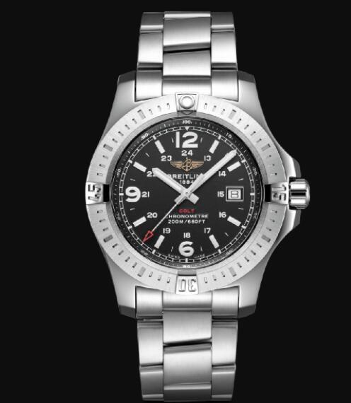 Review Breitling Colt 44 Quartz Stainless Steel - Black Men Replica Watch A74388111B1A1