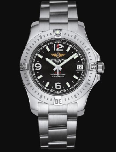 Review Replica Breitling Colt 36 Stainless Steel - Black Watch A7438911/BD82/178A - Click Image to Close