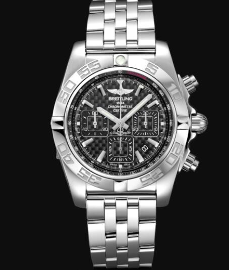 Review Replica Breitling Chronomat 44 Stainless Steel - Black Watch AB0110121B2A1